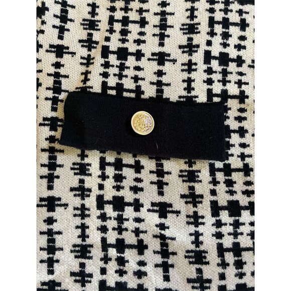 Cyrus Women's XL Black Check Knit Cardigan Sweater - Picture 4 of 10